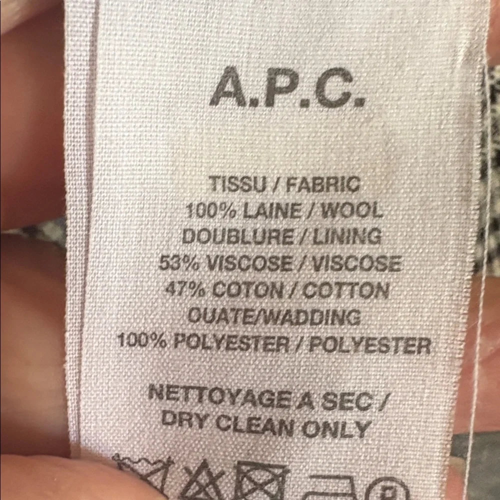 A.P.C Nina baby blue wool coat - Picture 8 of 9